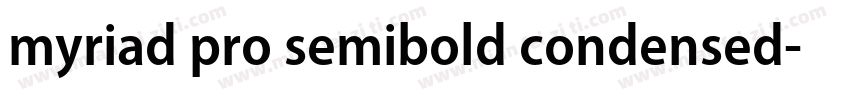 myriad pro semibold condensed字体转换